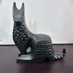 RARE Jonathan Adler Black Kangaroo Menagerie Sculpture Pottery Figurine Animal